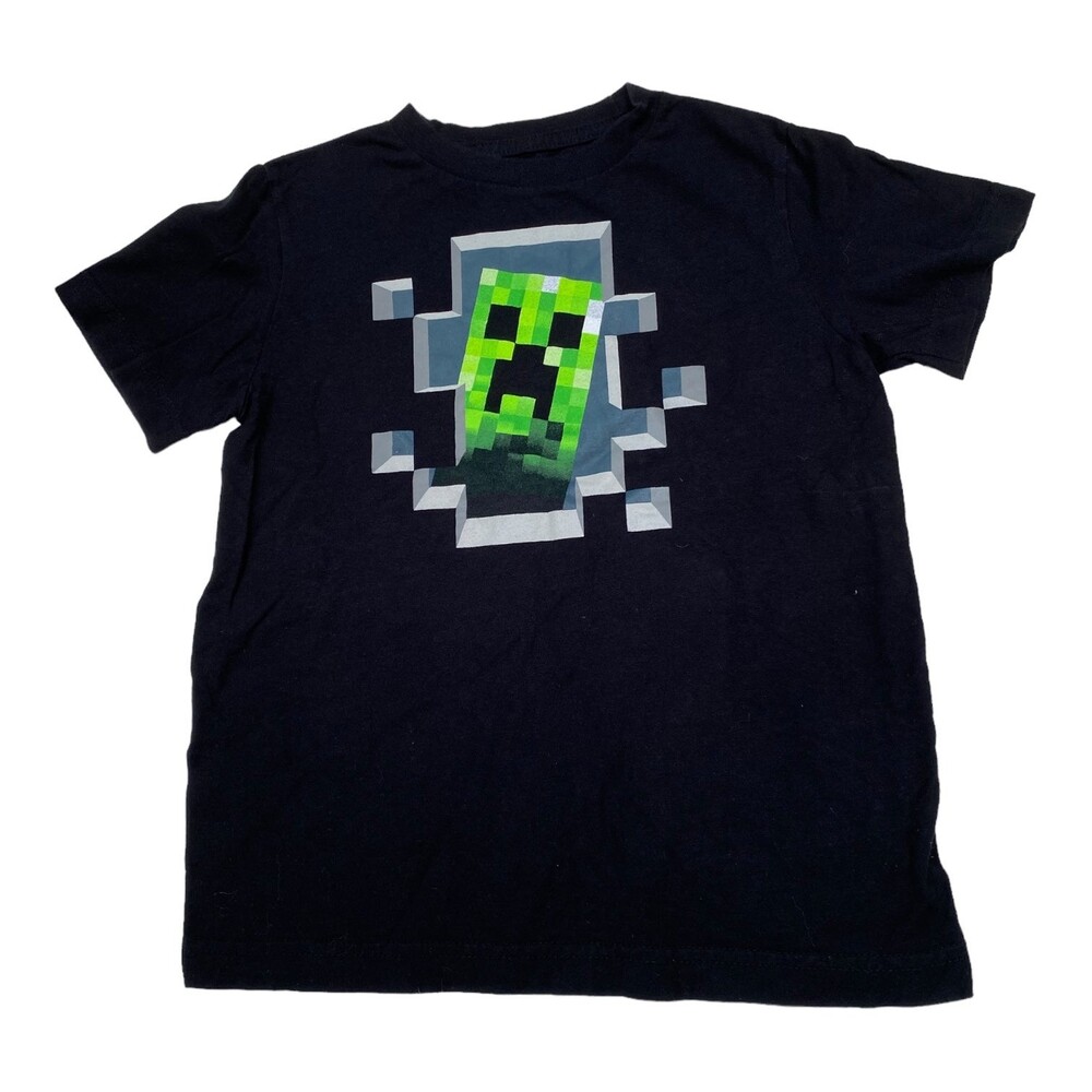 Minecraft Old Navy Collectibles  Kids size S/P (6-7y )Black Tshirt EUC